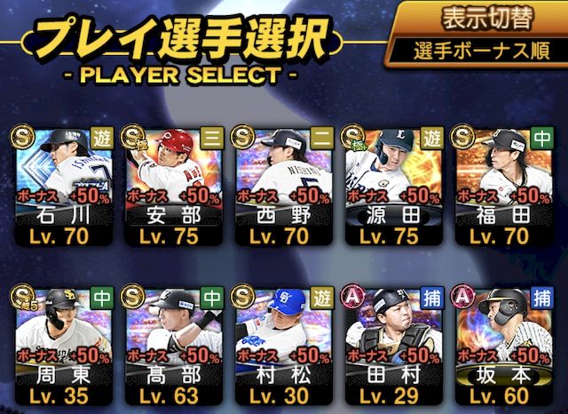 選手ボーナス