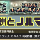 ベースボールマネージャー報酬ノルマ表