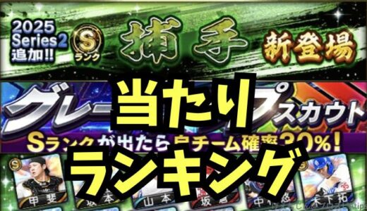 プロスピA-2025シリーズ1捕手2回目・能力値ランキング