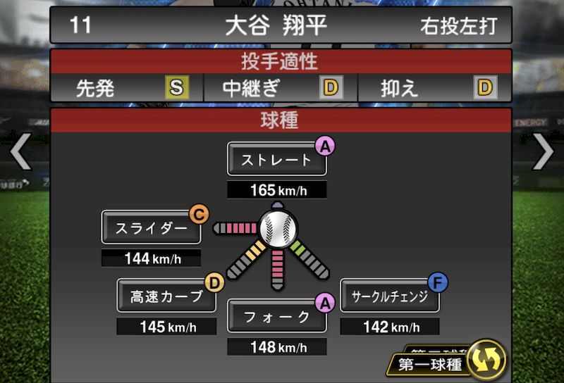 リアタイA最強ランク球種