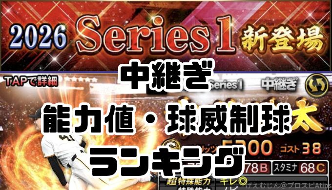2026Sランク中継ぎランキング