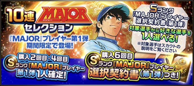 プロスピAMAJORコラボガチャ