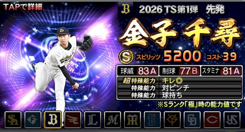 2026SランクTS第1弾金子